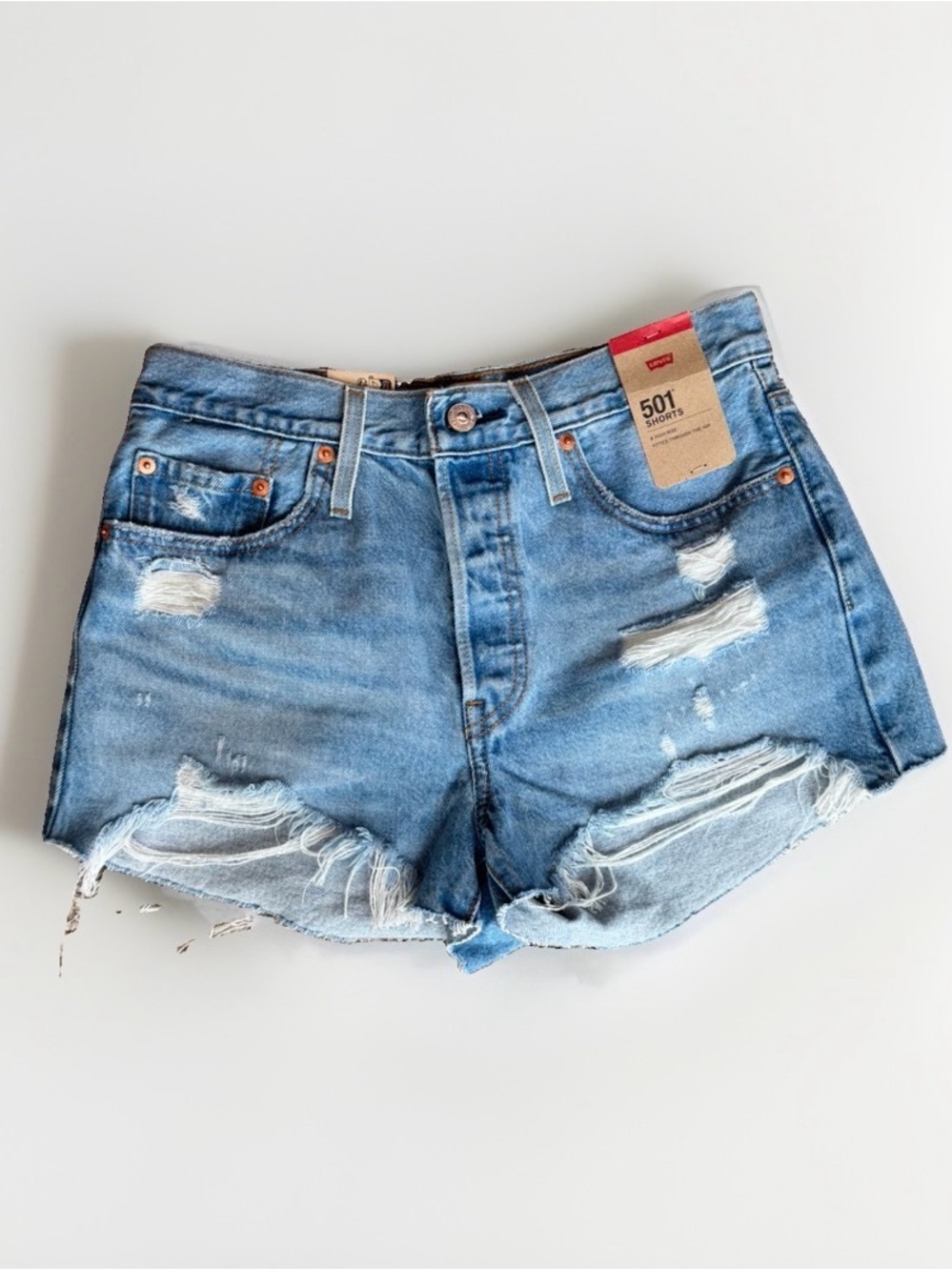 NEW! Levis 501 Denim Distressed Shorts